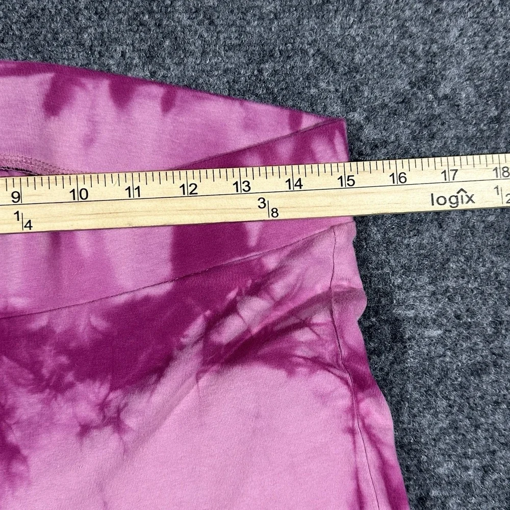 Torrid Pink Purple Tie Dye Cropped‎ Leggings Plus Size 1 Stretch Cotton Casual